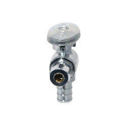 100 Pcs. 1/4″ OD Compression x 1/2″ Pex Angle Valve, Lead Free Brass, 1/4″ Turn