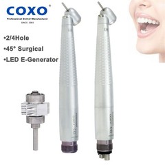 COXO Dental 45 Degree LED High Speed Handpiece Self-Power Oral Surgery Turbine
