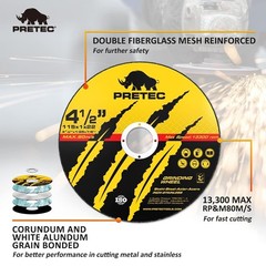 110 Pack 4-1/2″ Cut Off Wheels 0.04″ Ultra Thin 7/8″ Arbor Metal Cutting Discs