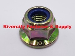 M12-1.75 Nylon Insert Flange Lock Nuts 12mm x 1.75 Flanged Stop Nut M12x1.75 ZY