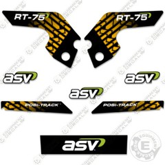 Fits ASV RT-75 Decal Kit Skid Steer Replacement Stickers Equipment Decals
