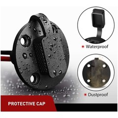 2x SAE Power Socket Sidewall Port Quick Connect Solar Panel Mount Connector 30cm