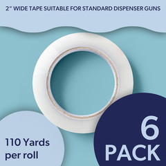 TAP2000A-6SET Otto Classic Heavy Duty 2″ X 110 Yards per Roll Packing Tape, Ultr