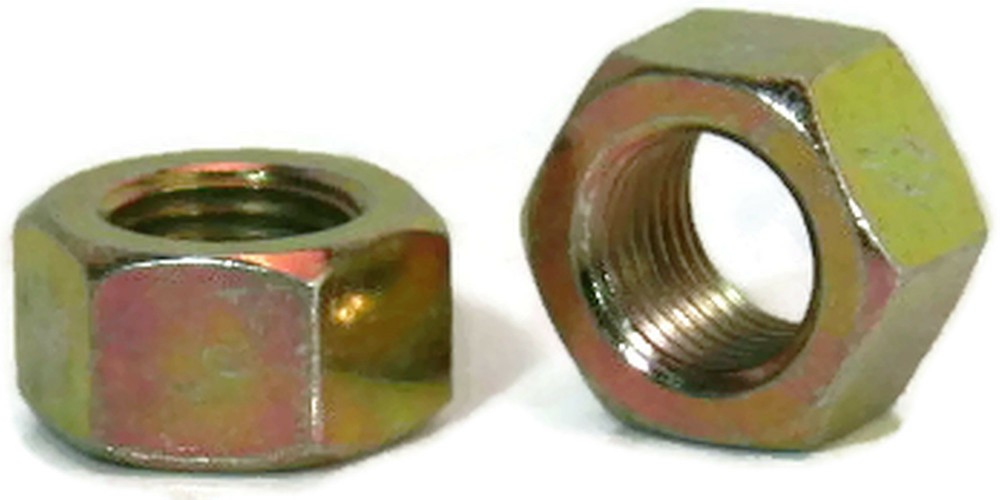 Zinc Plated Grade 8 Steel Hex Nuts Yellow Finished Nuts – 1/4″ to 2-1/2″