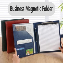 Faux Leather Portfolio with Clipboard – A4/Letter Size Legal Pad Holder, Resu…
