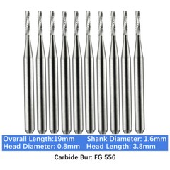 Vakker Dental Tungsten Carbide Burs for High Speed Handpiece FG 19mm