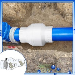 Geetery 1-1/2 Inch PVC Slip Swing Check Valve No Spring Inch, White
