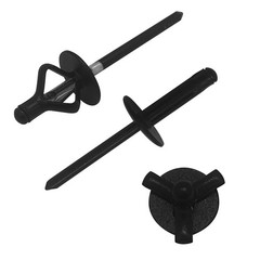 Tri-Fold Exploding Large Head Aluminum Pop Blind Rivets 3/16” * Black-50pcs