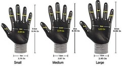 3M Nitrile Rubber Coated Nylon Work Gloves, Thin, Washable Bulk 10 Pack Blue