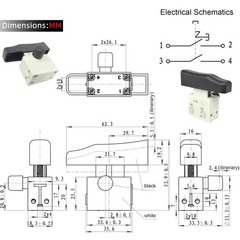 HY15C Lock on Push Button Switch Screw Terminals 18A 125V 12A 250V Bauer Rotary