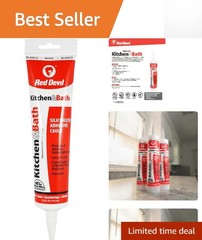 Duraguard 100% Waterproof Paintable Caulk 5.5 oz for Kitchen & Bath Repairs