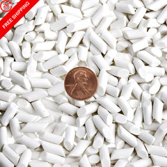 Hiceeden 8 Pounds Rock Tumbling Filler Media, 1/5″ x 2/5″ x 2/5″, White