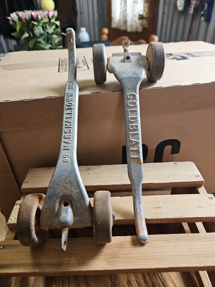 Set Of Vintage Goldblatt Skate Wheel Joint Raker Tool Bricklayer Masonry