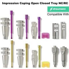 US Dental Impression Coping Open Closed Tray NC RC Transfer Fits Straumann ITI