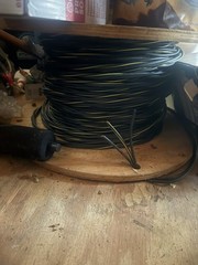 2-Conductor Stranded Copper Cable 100 ft Spool, PVC Jacket Black/Yellow