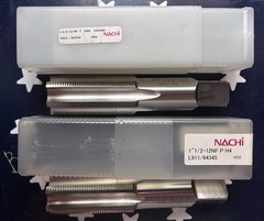 2pc SET Nachi 1-1/2-12 NF G H4 6FL Tap 1-1/2” 12tpi Taper & Plug 1 of Each