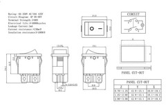 KCD1 Rocker Switch 4-Pin DPST On/Off 6A 250VAC 10A 125VAC Snap-In 2/5/10 Pks
