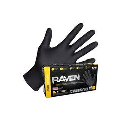 Sas Safety Raven Nitrile Gloves Disposable Powder-Free 100 Pc – Large –