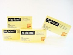 (48-Packs of 100 Sheets) Highland Self-Stick Notes 3″ x 3″ Yellow Sticky #6549