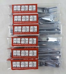 18 Pieces 3/16 in. x 4 in. Zinc-Plated Toggle Bolts, Mushroom Phillips Head. NIB