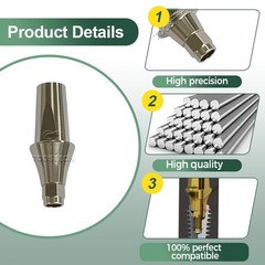 Titanium straight abutment Ti cemented standard abutment compatible with ICX