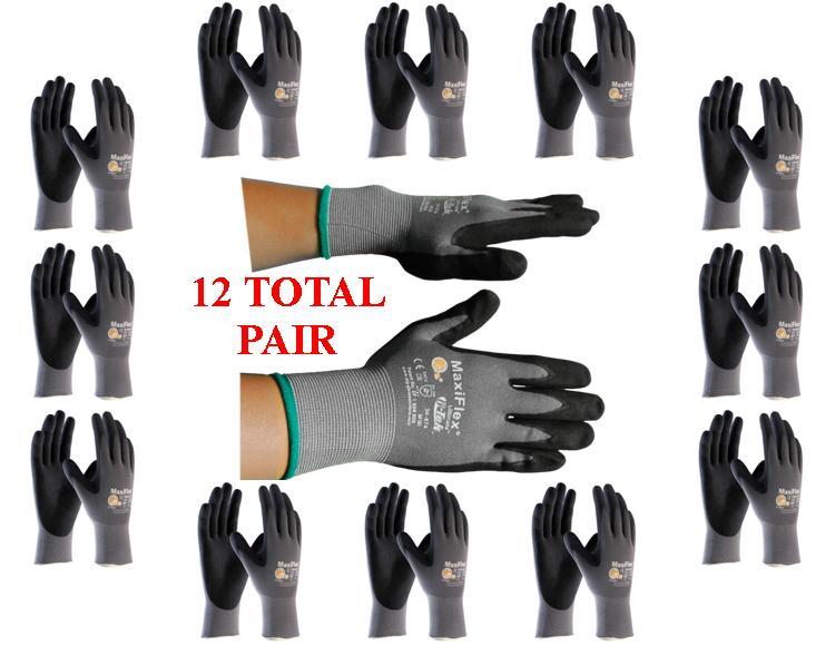 G-TEK MaxiFlex 34-874 PIP Seamless Knit Nylon Gloves – 12 Pairs – Choose: XS-XL