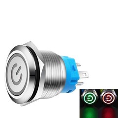 Waterproof Metal Push Button Switch with LED 5V 12V 24V 220V 12mm–22mm