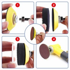 120pcs 2Inch 60-3000 Grit Mixed Sander Sanding Discs Pads Hook & Loop Sandpaper