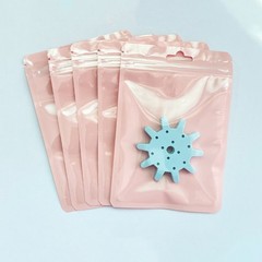 Resealable Packaging Bags Macaron Color Self Seal Bags Hang Hole Storage Pouches