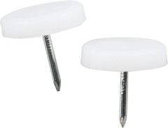 Antrader Furniture Feet Nail, 100-Pack 7/8″ Dia. White 22mm,