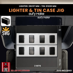 EufyMake E1 UV Printer Jig | Flip Top Lighter & Tin Case Template