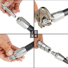 3/8” Reusable Hydraulic Hose Repair Fittings 2PCS