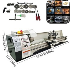 110V 1100W WM210V Precision Instrument Metal Bench Lathe 8″*39″ Miniature Lathe