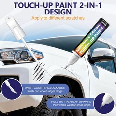 [2-PACK] Ingot Silver Metallic(UX) for Ford Car Touch Up Paint,Pro-Grade Quic…