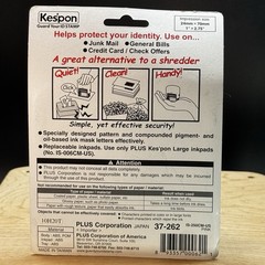 Kespon Plus Guard Your ID Stamp Large Pink Black Ink Brand New Vintage 1980s