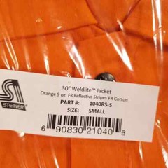 New FR Welding Jacket Small Reflective Stripes Flame Resistant 30″ Weldlite