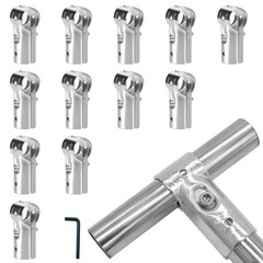12 PCS 1 Inch T Pipe Clamps, HeavyDuty Galvanized Steel Connectors with Bolts…