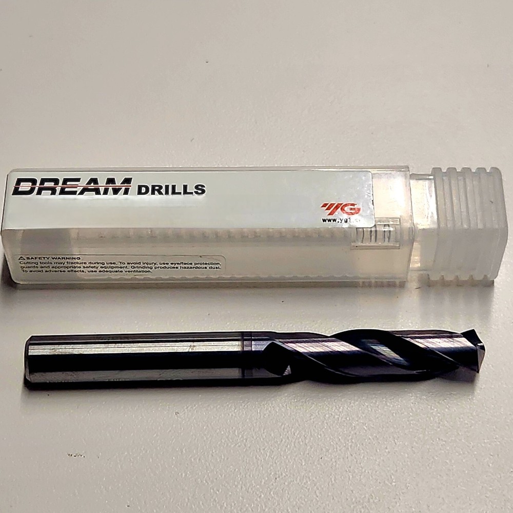 9.7mm SOLID CARBIDE DREAM DRILL 3XD TiAlN COATED W/O COOLANT #DH404097 LOC43