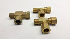 Fitting 71CM06X04 Brass Running Tee 3/8″ Tubes x 1/4″ Pipe (Pack of 3) 711X6X4