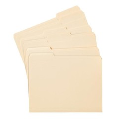 Heavyweight File Folders 1/3 Cut Manila 25 Pack Letter Size Organize Documents