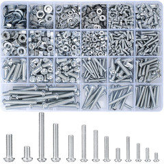 1080 Pcs Screws Bolts & Nuts Assortment Kit Metric Machine Screws & Nuts & Flat