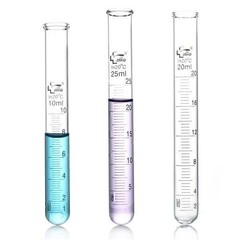 Physical laboratory test tube Borosilicate Glassware 3-10pcs organic 5-100ml