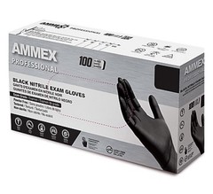 Ammex Professional Series Powder Free Nitrile Exam Gloves, Latex-Free, Large