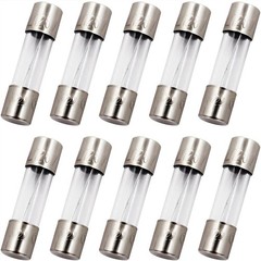 SIXQJZML 10 Pack F5AL Fast-Blow Fuse 5A Max 5 amp 125V Glass Fuses 0.2 x