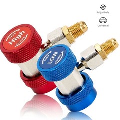 2X Quick Coupler Adapter for Car A/C System HP & LP Connector 1/4″ Flare Fitting