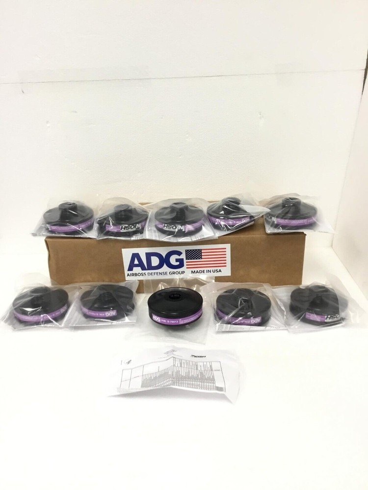 20x AirBoss FlexAir 40mm HE2 Nato Respirator gas Filter Cartridge Niosh Drywall