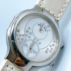 797 Philip Stein TESLAR Dual Time Shell Diamond Watch