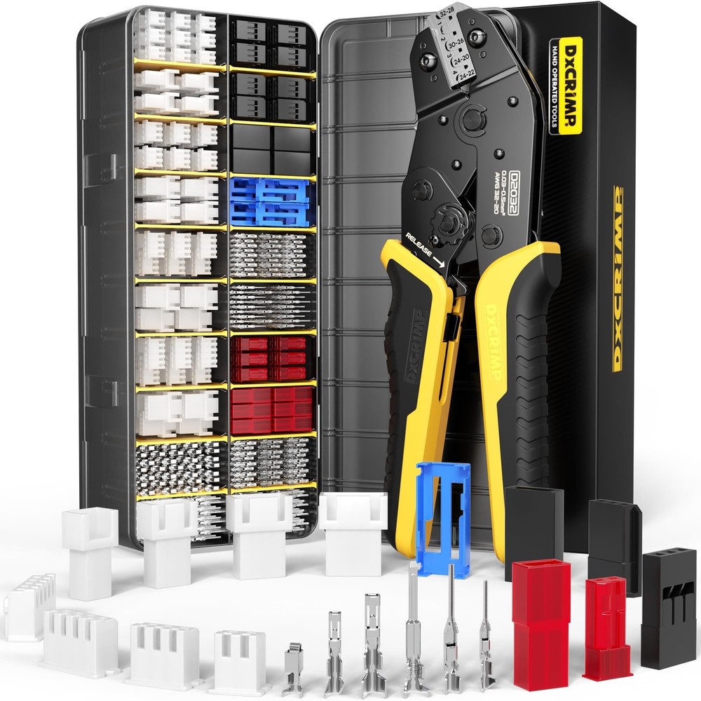 Crimping Tool Connector Kit, 20 Types of JST-XH/SYP 2.5mm and 2.54mm Connecto…