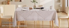 Linen Tablecloth 100% Pure Linen Table Cloth for Rectangle Tables Machine