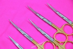 NEW 5 EA Premium GERMAN TC Iris Scissors 4.5″ Curved Surgical Dental Instruments